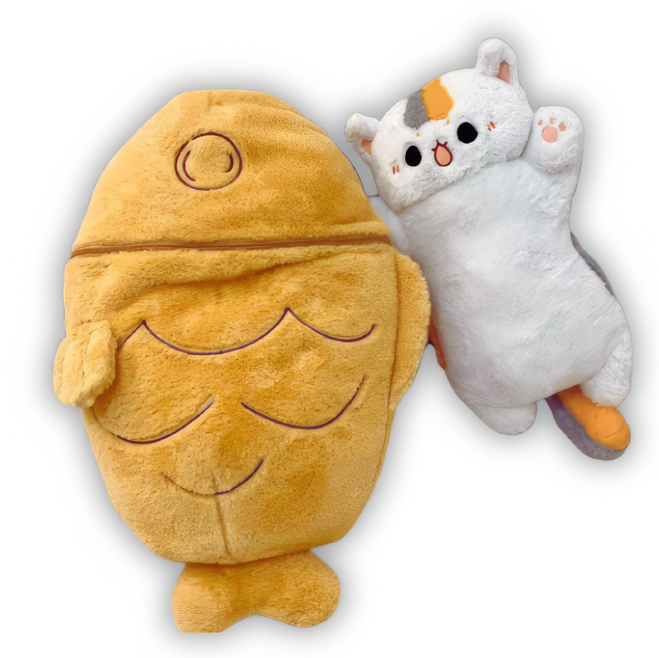 PussPlush™ Hidden Kitty Inside Fish Plush