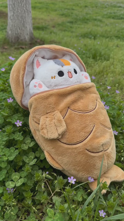 PussPlush™ Hidden Kitty Inside Fish Plush